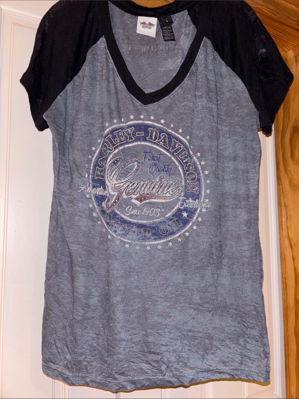 Harley-Davidson Gray and Black Short Sleeve Graphic Tee - Picture 5 of 8